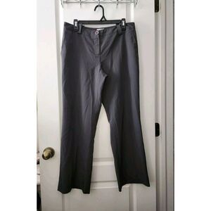 Oltre Made In Italy Women's Straight‎ Leg Pants High-Rise Pockets Gray Size 10